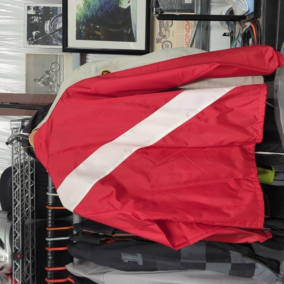 Vintage windbreaker underwater diving scuba diver down stripe on back - Picture 2 of 11